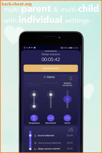 Parvel - Smartphone baby monitor screenshot