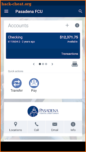 Pasadena FCU screenshot