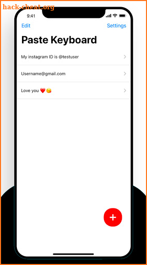 Paste Keyboard Helper App screenshot