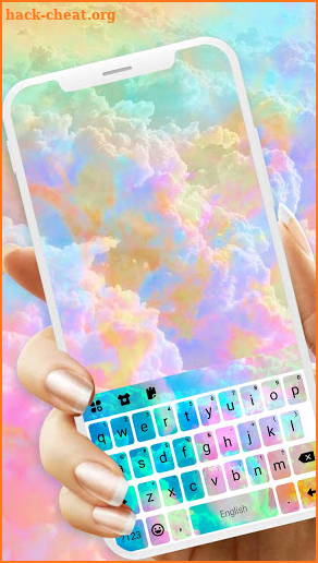 Pastel Clouds Sky Keyboard Background screenshot