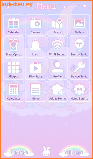 Pastel colors Wallpaper Cute Dreamy Rabbit Theme screenshot