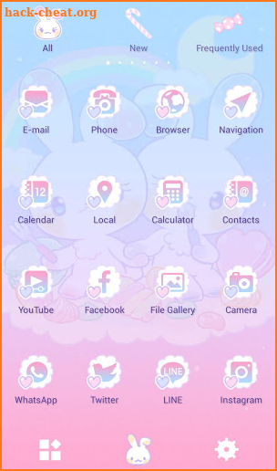 Pastel colors Wallpaper Cute Dreamy Rabbit Theme screenshot