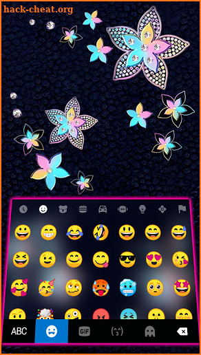 Pastel Flowers Keyboard Background screenshot