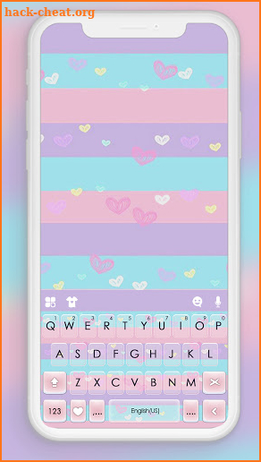 Pastel Girly Keyboard Background screenshot