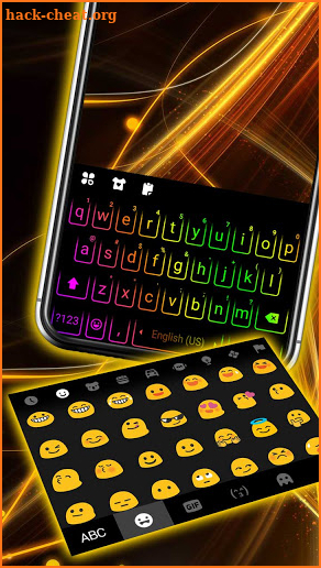 Pastel LED Lights Keyboard Background screenshot