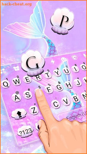 Pastel Mermaid Tail Keyboard Theme screenshot