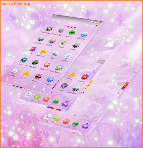 Pastel Purple Flowers Launcher screenshot