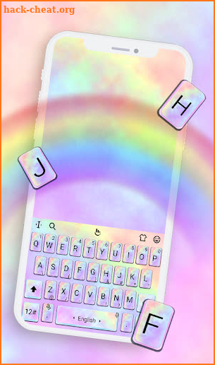 Pastel Rainbow Color Keyboard Theme screenshot