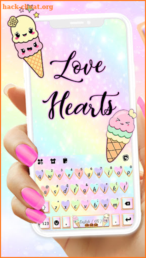 Pastel Sweet Cookie Keyboard Background screenshot