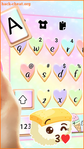 Pastel Sweet Cookie Keyboard Background screenshot