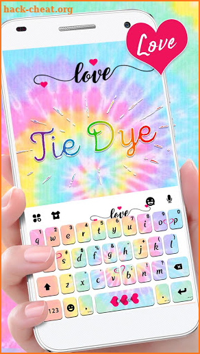 Pastel Tie Dye Keyboard Theme screenshot