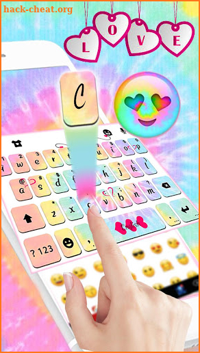 Pastel Tie Dye Keyboard Theme screenshot