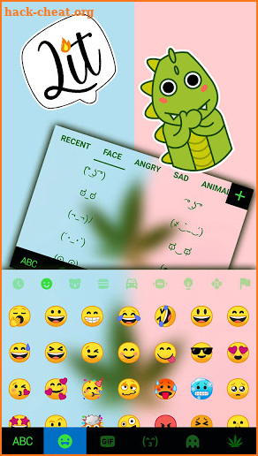 Pastel Weed Leaf Keyboard Background screenshot