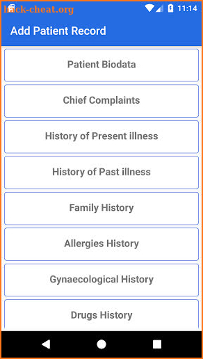 Patient Notes screenshot