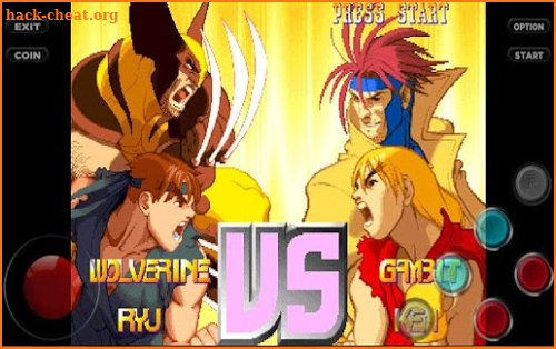 pause x men vs street fighter screenshot