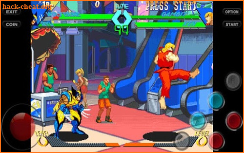 pause x men vs street fighter screenshot