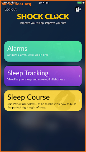 Pavlok Shock Clock screenshot