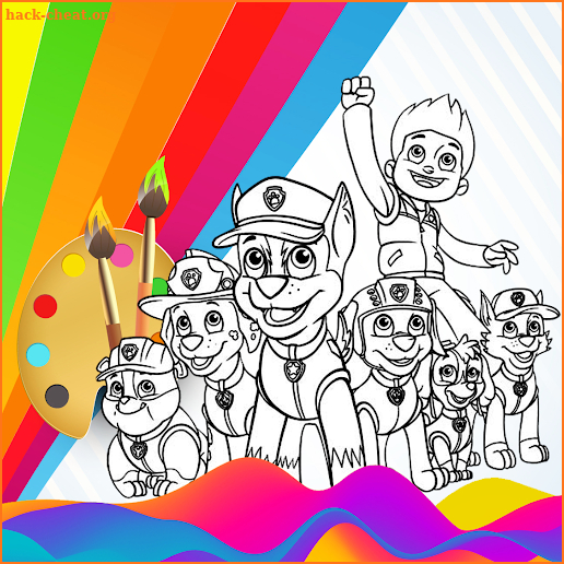 Paw Dog Patrol Coloring Pages screenshot