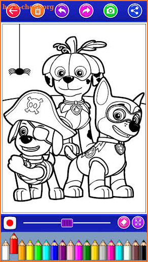 paww puppy coloring patroll game screenshot