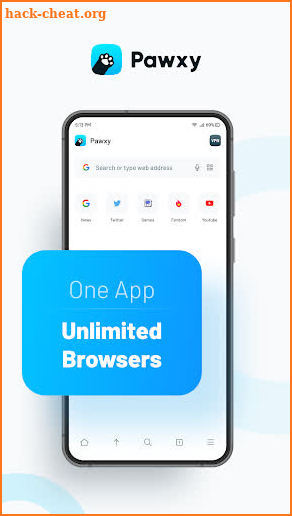 Pawxy - Private VPN Browser screenshot