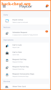 Paycor Time on Demand:Employee screenshot