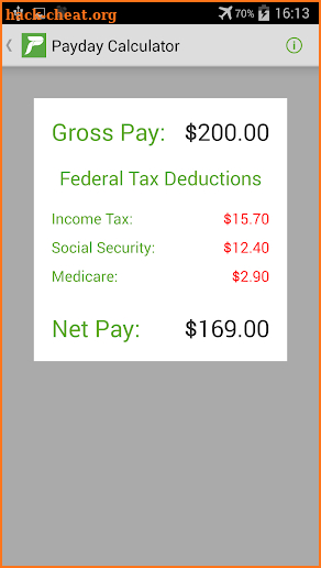 Payday Calculator screenshot