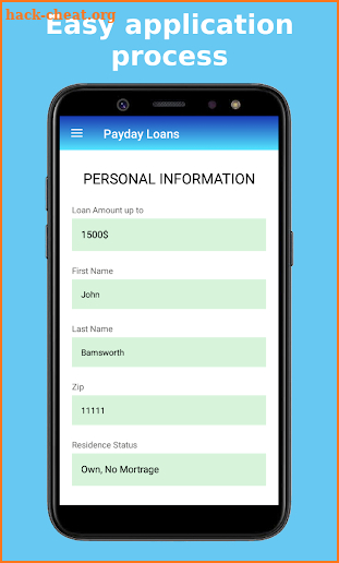 Payday loans online screenshot