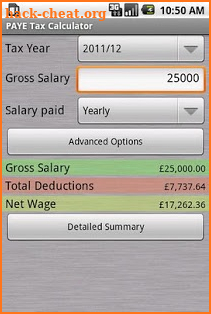 PAYE Tax Calculator Pro screenshot