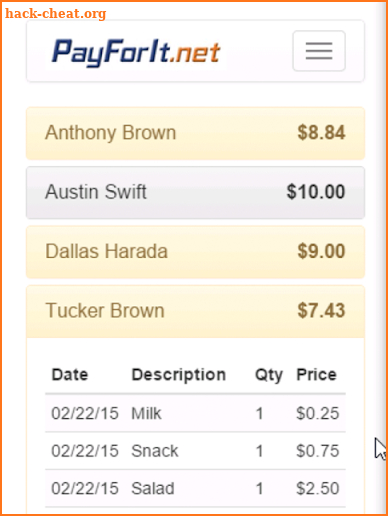 PayForIt Mobile screenshot