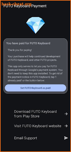 Payment for FUTO Keyboard screenshot