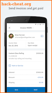 PayPal Business: Send Invoices screenshot