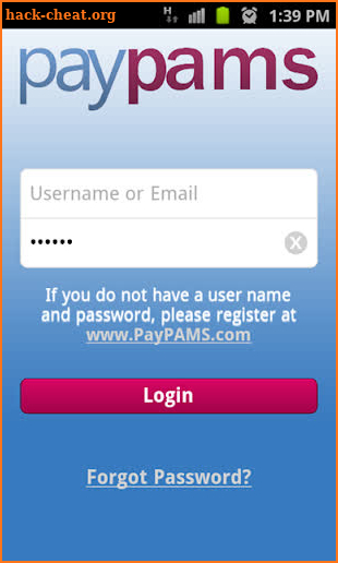 PayPAMS screenshot
