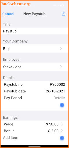 Paystub Maker screenshot