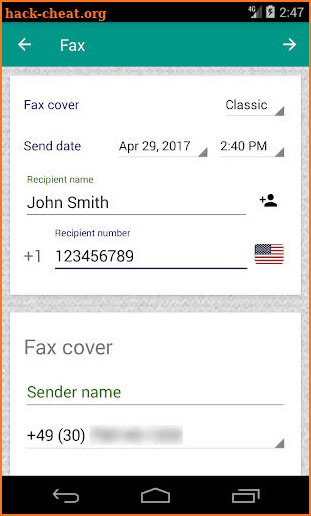 PC-FAX.com CustomerCenter screenshot