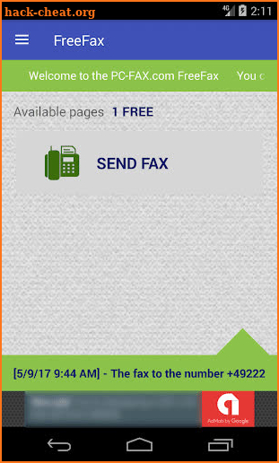 PC-FAX.com FreeFax screenshot