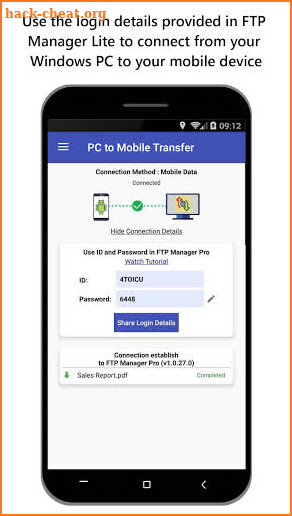 PC To Mobile Transfer – Send Files Anywhere screenshot