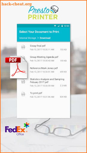 PDF Printing at FedEx Office screenshot