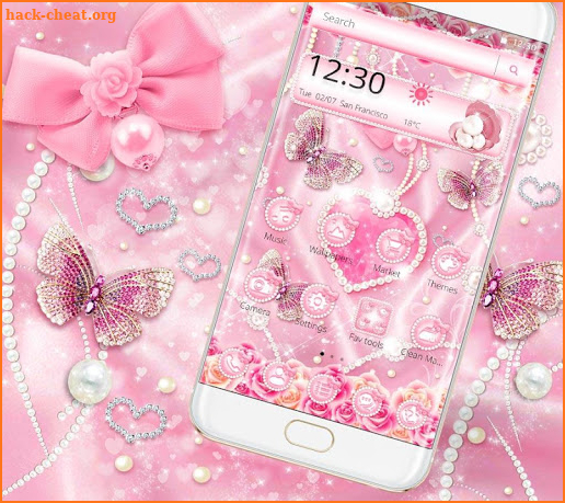 Pearl pink silky theme screenshot