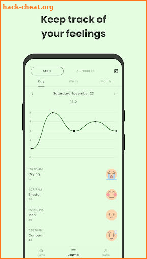 Peas - Mindfulness, Journal screenshot