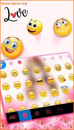 Pedal Pink Girl Keyboard Theme screenshot