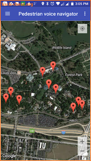 pedestrian voice navigator PRO screenshot
