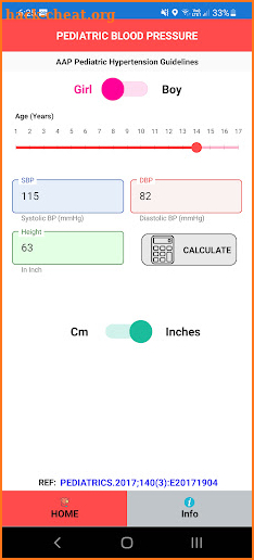 Pediatric Blood Pressure AAP screenshot