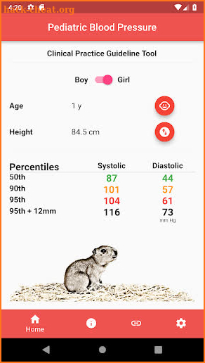 Pediatric Blood Pressure Guide screenshot