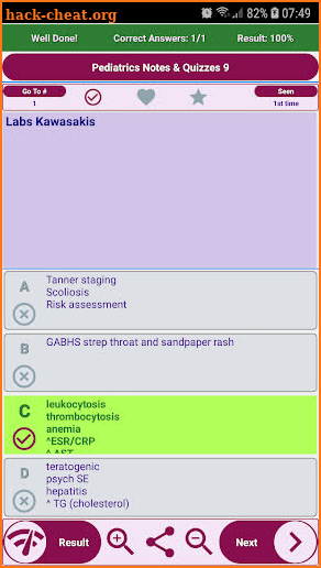 Pediatrics Exam Review concepts, notes and quizzes screenshot