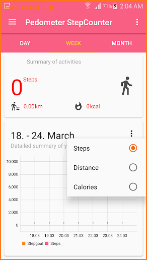 Pedometer screenshot