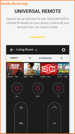 Peel Smart TV Remote Control screenshot