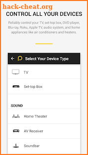 Peel Universal Smart TV Remote Control screenshot