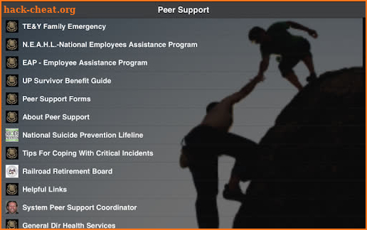 Peer Support screenshot