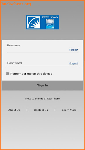 PEFCU Cards screenshot