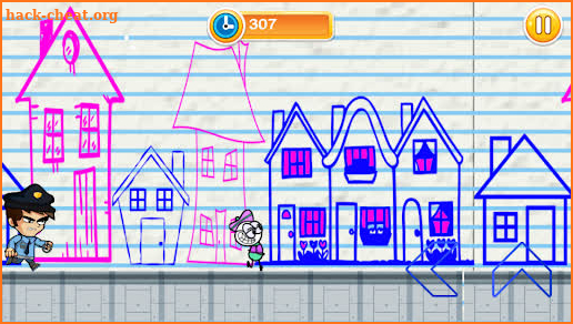 Pencilmation vs Police Runner adventure screenshot